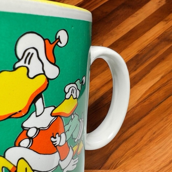 💚 Vintage DuckTales Mug 1984 Enesco | 14 oz Green Donald Duck Laughing Jelly Cu - Picture 6 of 6